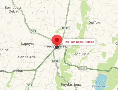 Zone d'intervention autour de Trie-sur-Baïse