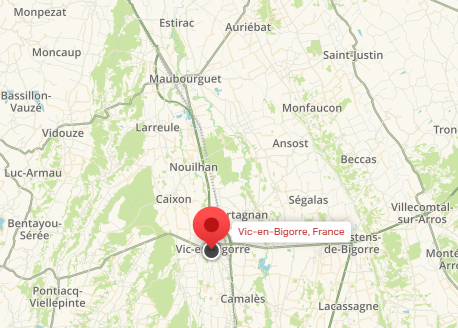 Zone d'intervention autour de Vic-en-Bigorre