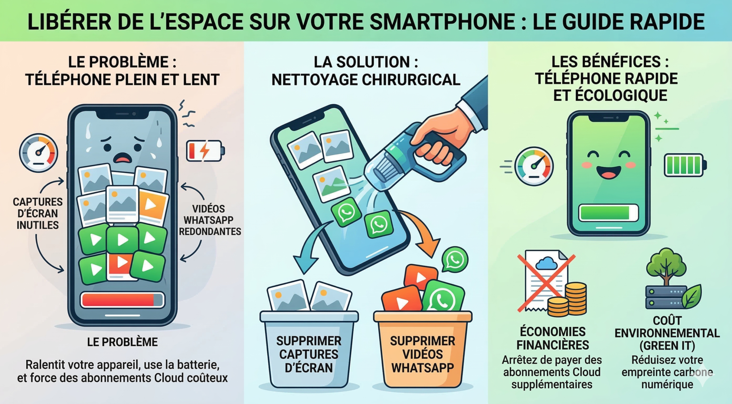 L&rsquo;Obésité Numérique : Comment WhatsApp et vos captures d&rsquo;écran vous coûtent de l&rsquo;argent (et du carbone)